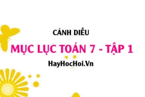 Mục lục SGK Toán 7 tập 1 Cánh diều - Lý thuyết và bài tập Toán 7 tập 1 Cánh diều